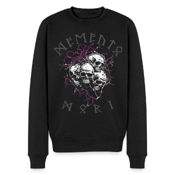 Memento Mori Skull - Men's Premium Organic Jumper - black - Front - Nico (187cm)