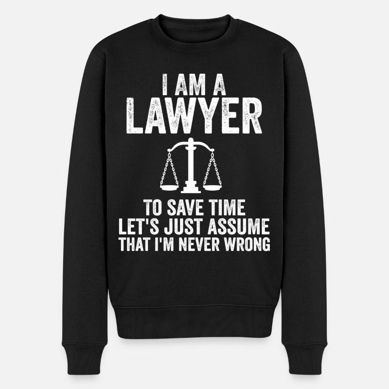 I Am A Lawyer - Pull Premium bio Homme - noir