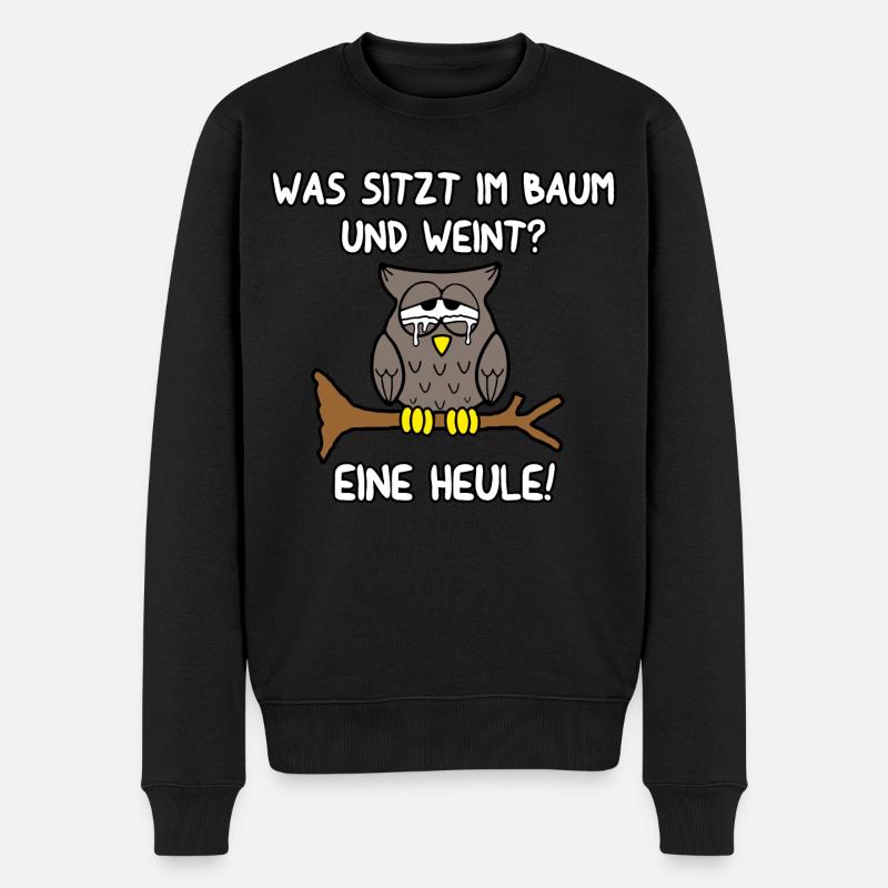 Eine Heule - Männer Premium Bio Pullover - Schwarz