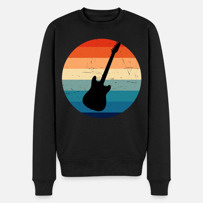 Herren Damen electronic guitar akustische gitarre - Männer Premium Bio Pullover - Schwarz