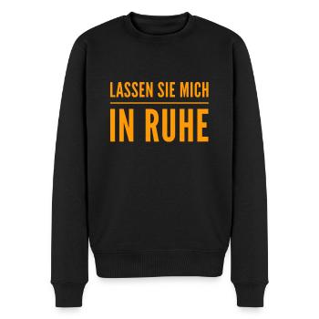 lass das - Männer Premium Bio Pullover - Schwarz - Vorne - Nico (187cm)