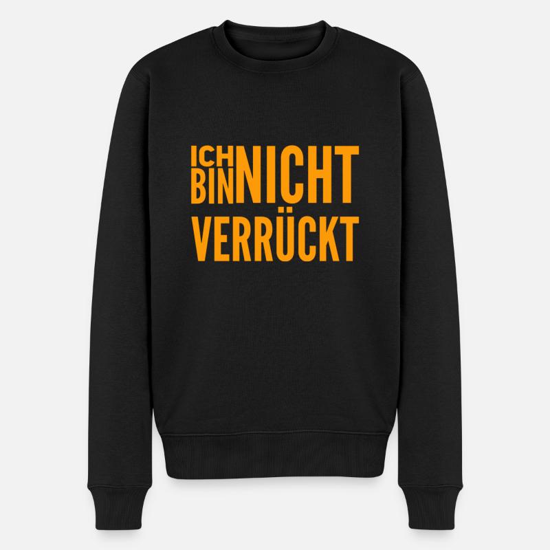 ich bin normal - Männer Premium Bio Pullover - Schwarz
