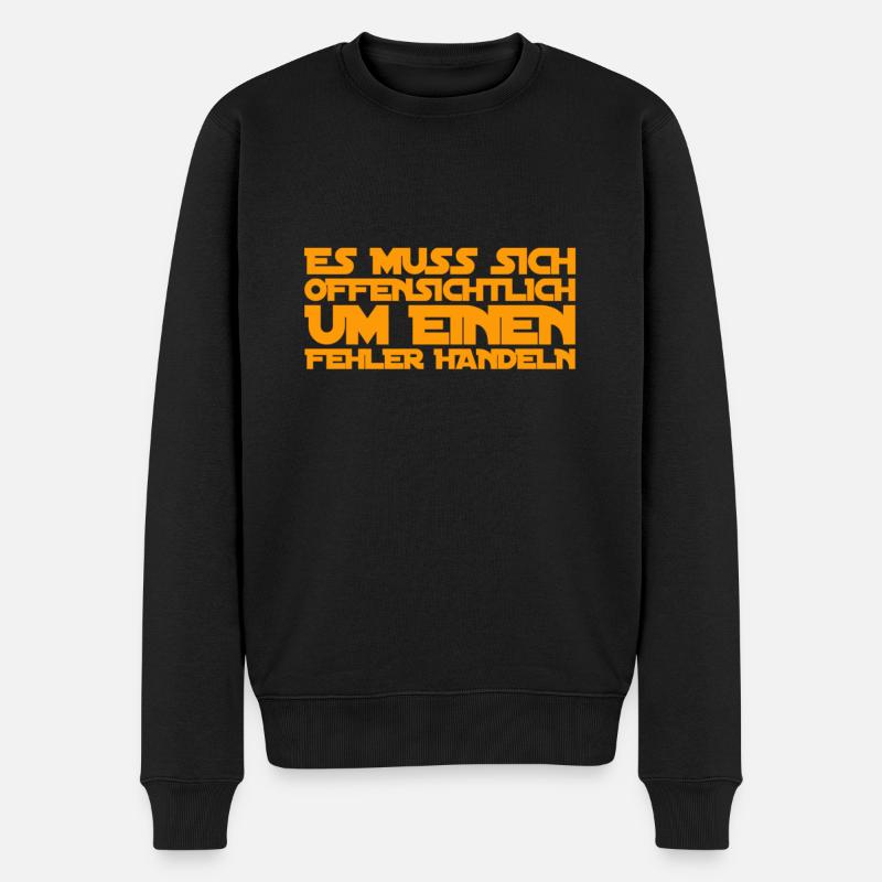 offensichtlicher Fehler - Männer Premium Bio Pullover - Schwarz