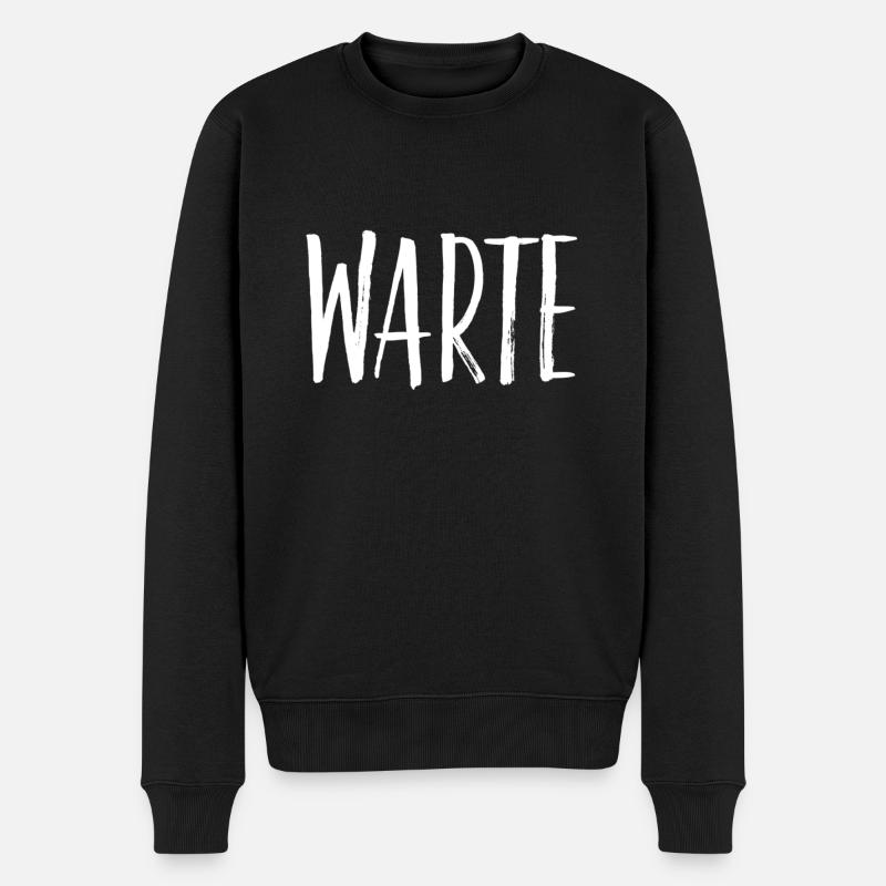 stop - Männer Premium Bio Pullover - Schwarz