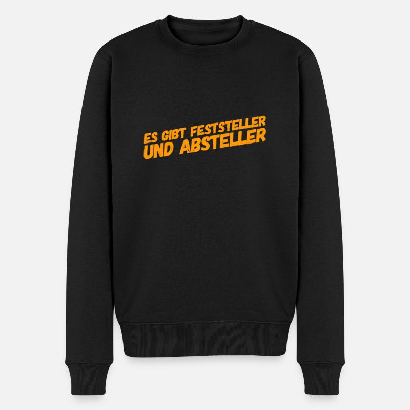 ich bin ein Macher - Männer Premium Bio Pullover - Schwarz