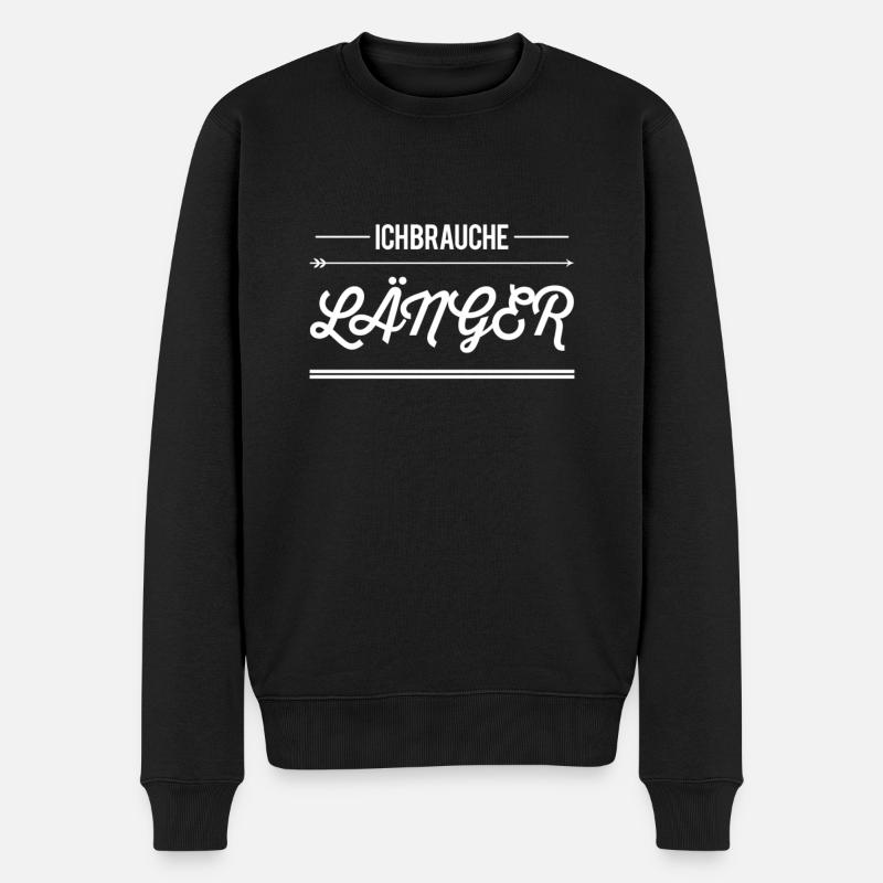 ich mag es gemütlich - Männer Premium Bio Pullover - Schwarz