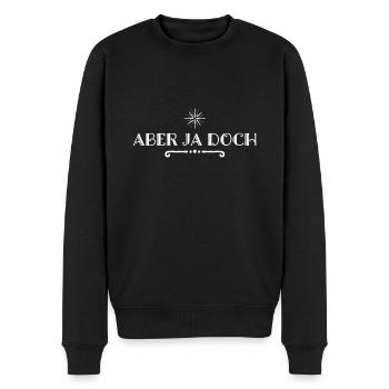 aber ja doch - Männer Premium Bio Pullover - Schwarz - Vorne - Nico (187cm)