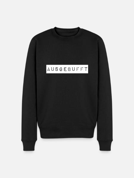 ich bin ausgebufft - Männer Premium Bio Pullover - Schwarz