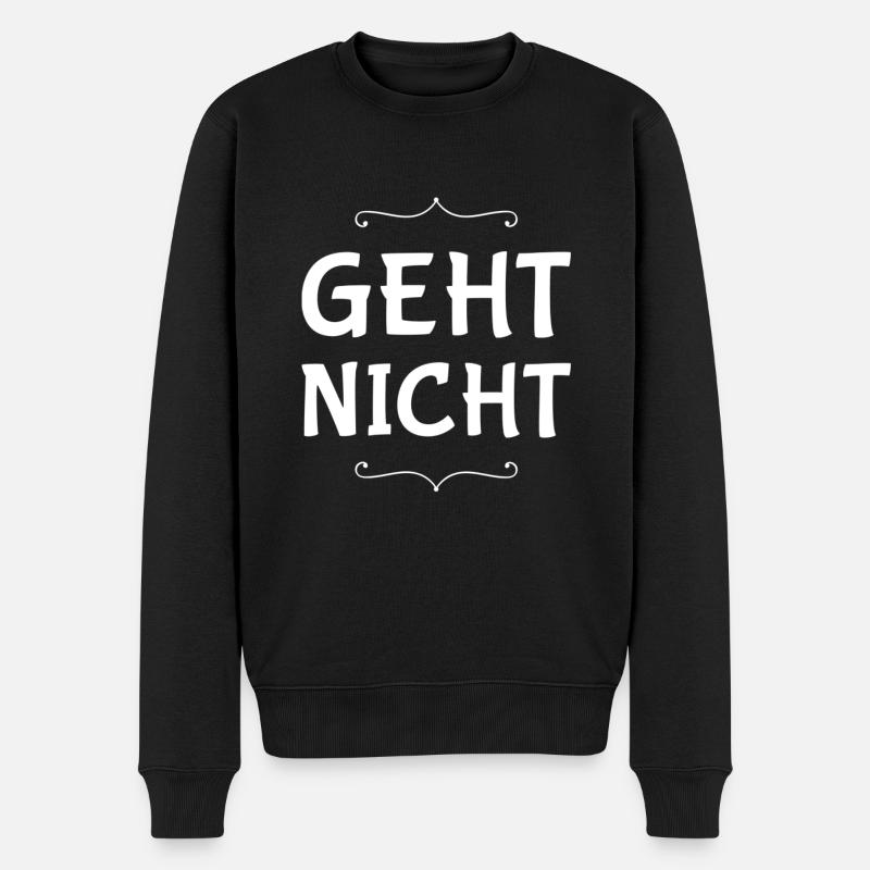 es ist unmöglich - Männer Premium Bio Pullover - Schwarz