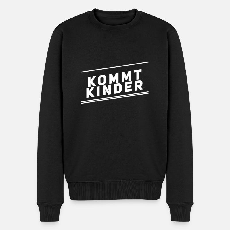 lasst uns anfangen - Männer Premium Bio Pullover - Schwarz