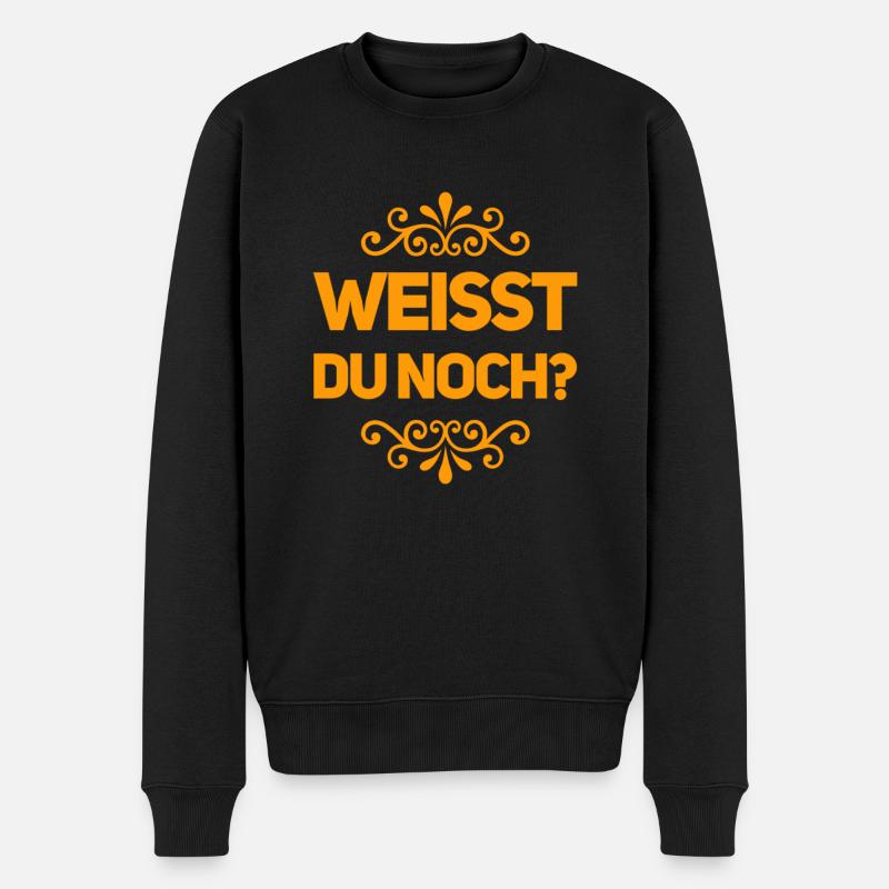 gemeinsame Erinnerungen - Männer Premium Bio Pullover - Schwarz