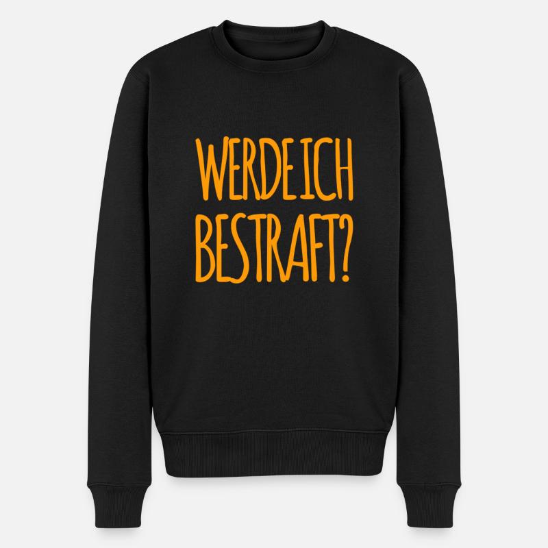 welche Strafe wird es werden? - Männer Premium Bio Pullover - Schwarz