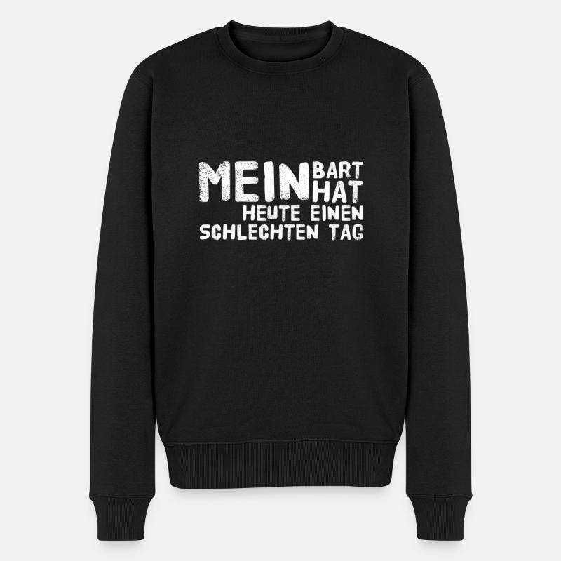 mein Bart und ich - Männer Premium Bio Pullover - Schwarz