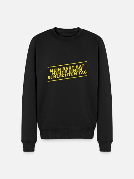 ich und mein Bart - Männer Premium Bio Pullover - Schwarz
