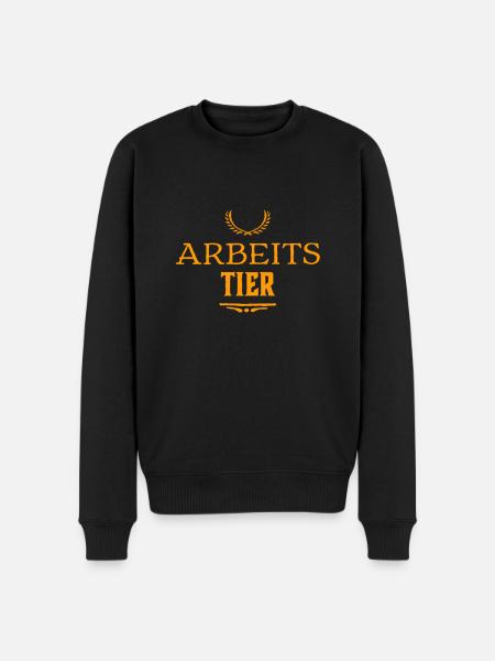ich bin ein Arbeitstier - Männer Premium Bio Pullover - Schwarz