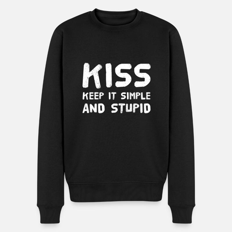 einfach ist gut - Männer Premium Bio Pullover - Schwarz