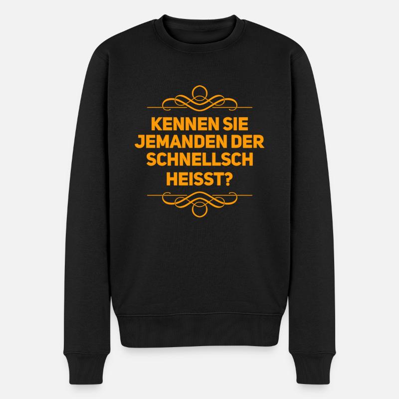 merkwürdiger Name - Männer Premium Bio Pullover - Schwarz