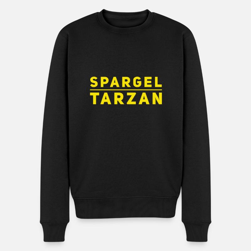 ich bin ein schlanker Mann - Männer Premium Bio Pullover - Schwarz