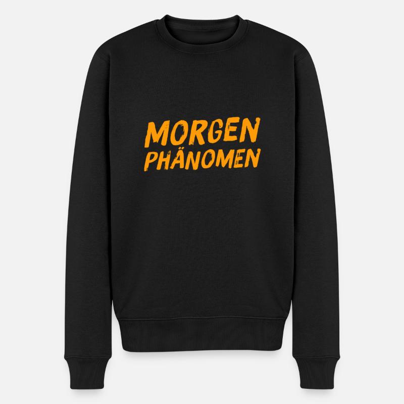 Morgenphänomen - Männer Premium Bio Pullover - Schwarz