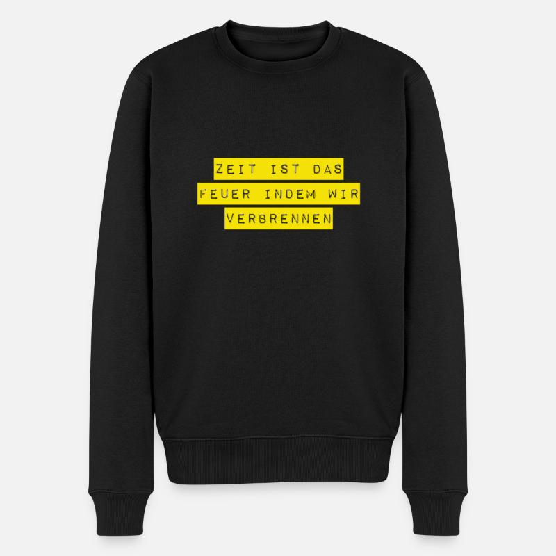 Vergänglichkeit - Männer Premium Bio Pullover - Schwarz