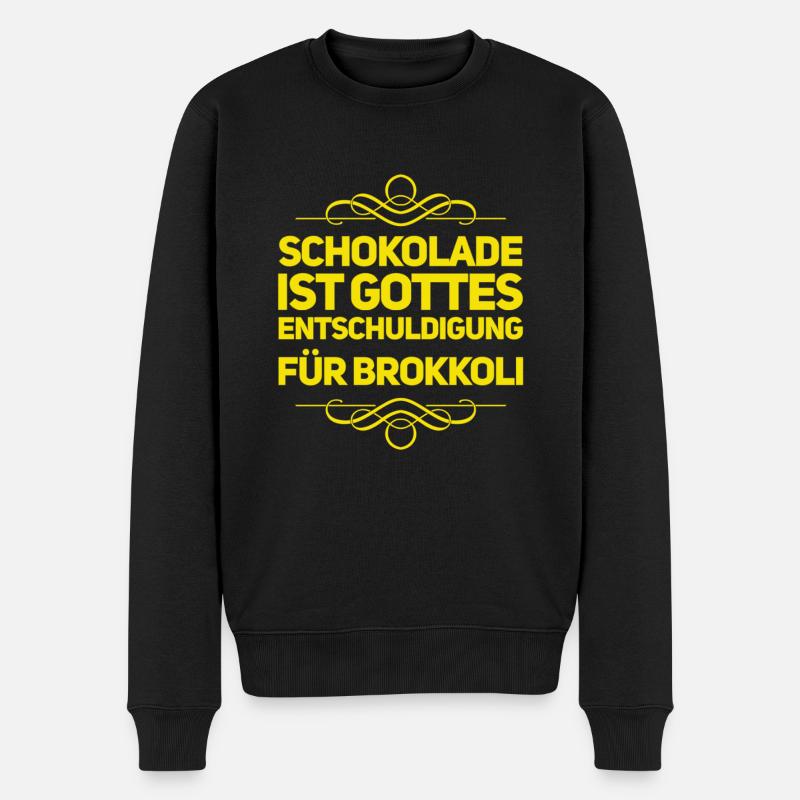 L’excuse du brocoli - Pull Premium bio Homme - noir