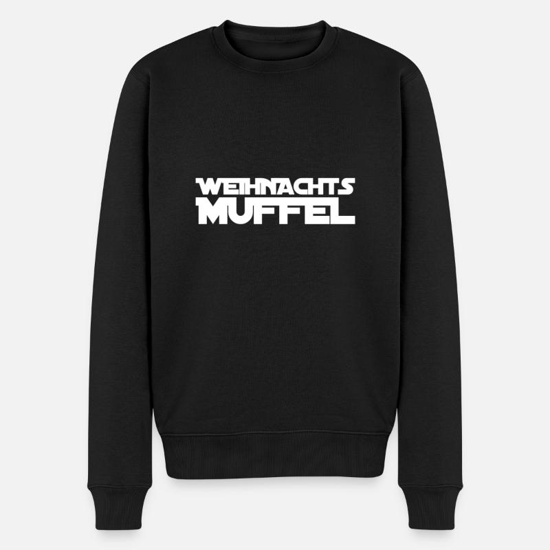 Weihnachten ist doof - Männer Premium Bio Pullover - Schwarz