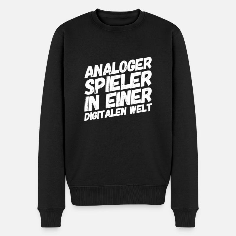 Lecteur analogique - Pull Premium bio Homme - noir