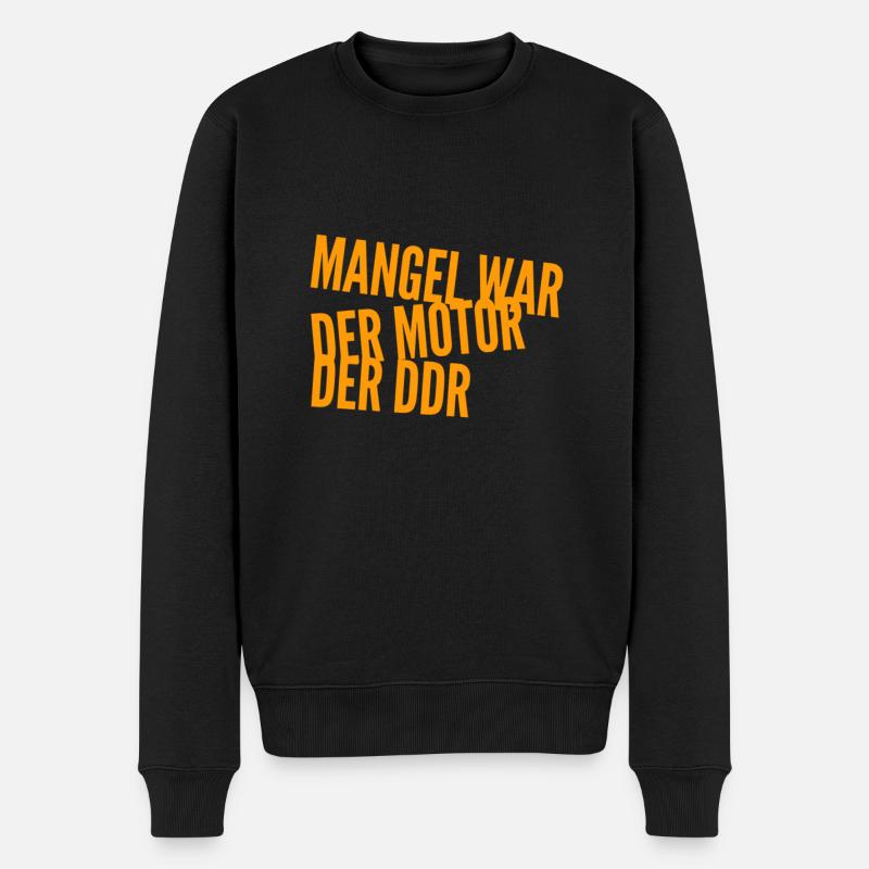 der Motor der DDR - Männer Premium Bio Pullover - Schwarz