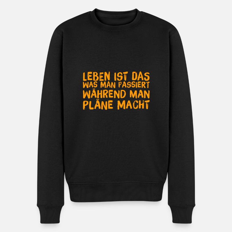 Plans don't work - Men's Premium Organic Jumper - black