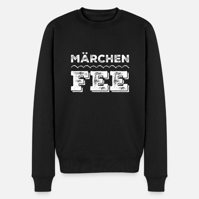 Märchenfee - Männer Premium Bio Pullover - Schwarz