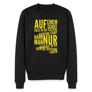 eine grundlegende Entscheidung - Männer Premium Bio Pullover - Schwarz - Vorne - Nico (187cm)