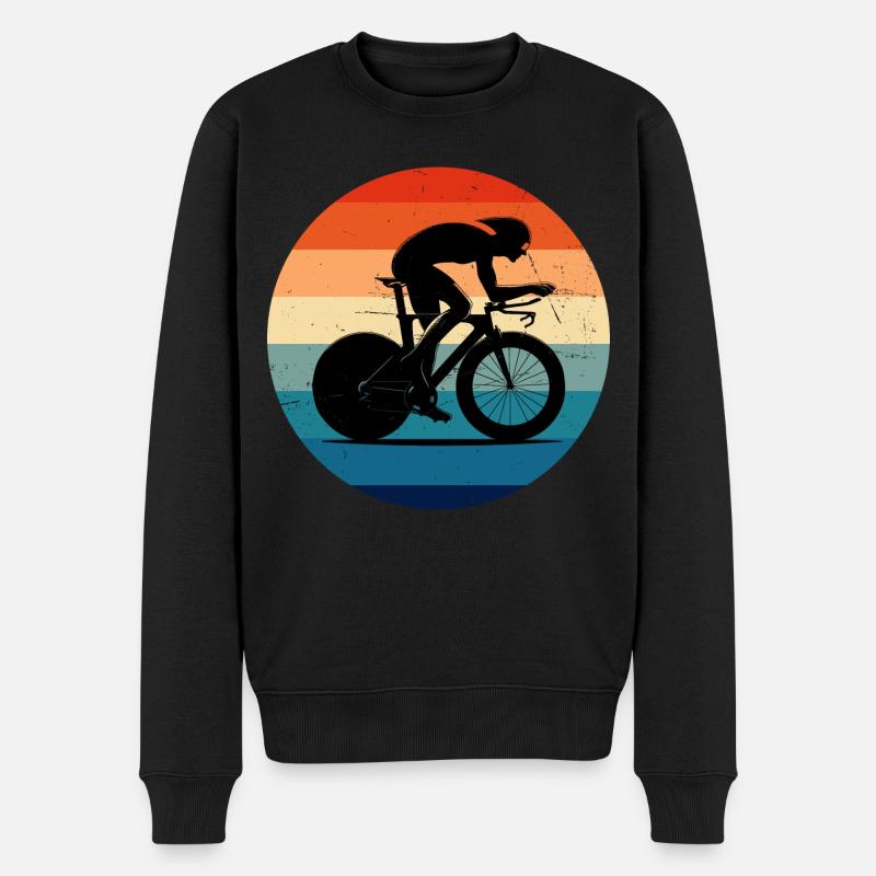 Vélo de route Vélo de route Cyclisme de route Cycliste de route - Pull Premium bio Homme - noir