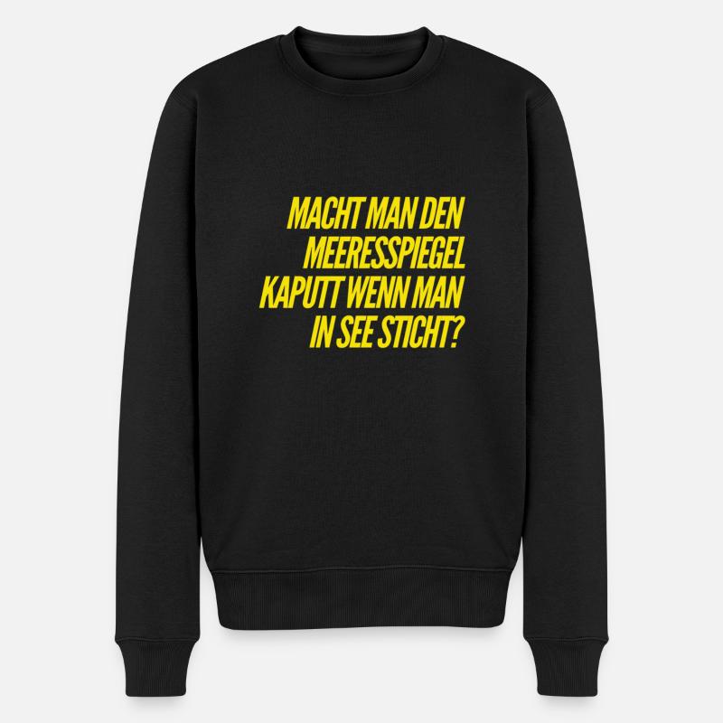 wird er dann zerstört? - Männer Premium Bio Pullover - Schwarz