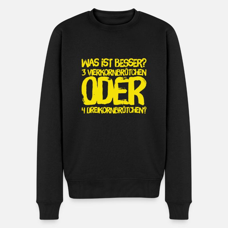 wer die Wahl hat - Männer Premium Bio Pullover - Schwarz