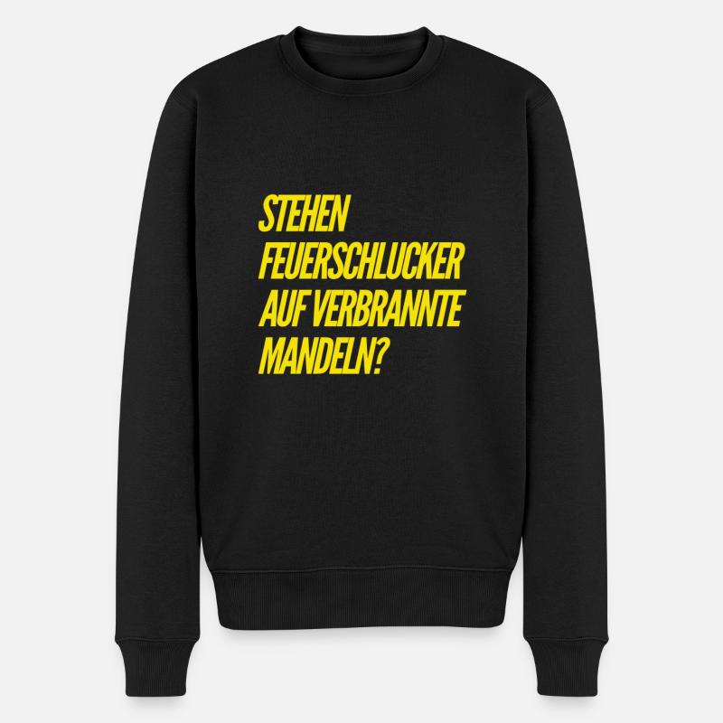 was Feuerschlucker wohl mögen? - Männer Premium Bio Pullover - Schwarz
