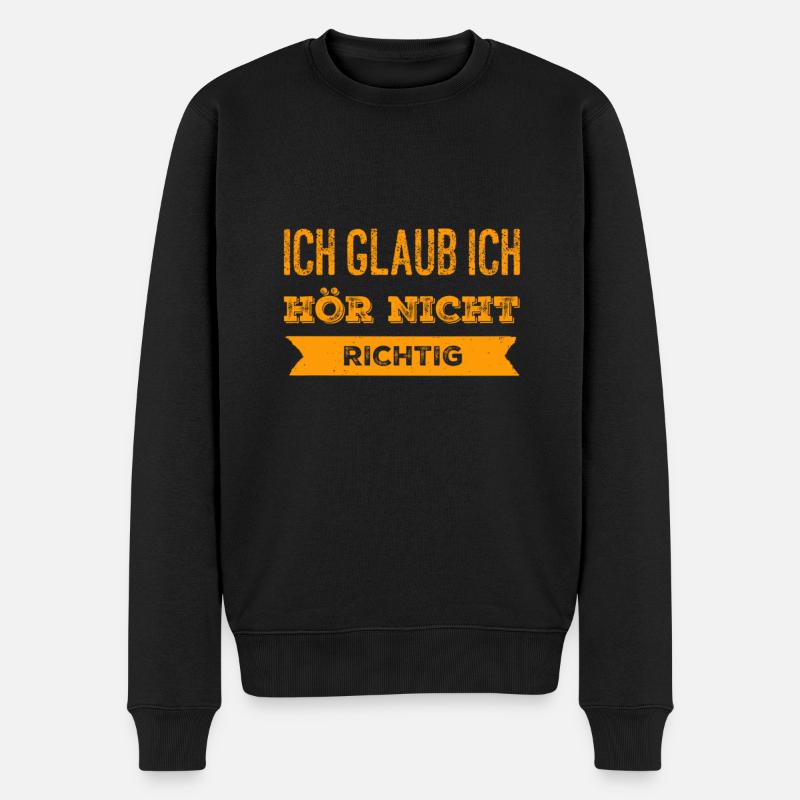 du spinnst wohl - Männer Premium Bio Pullover - Schwarz