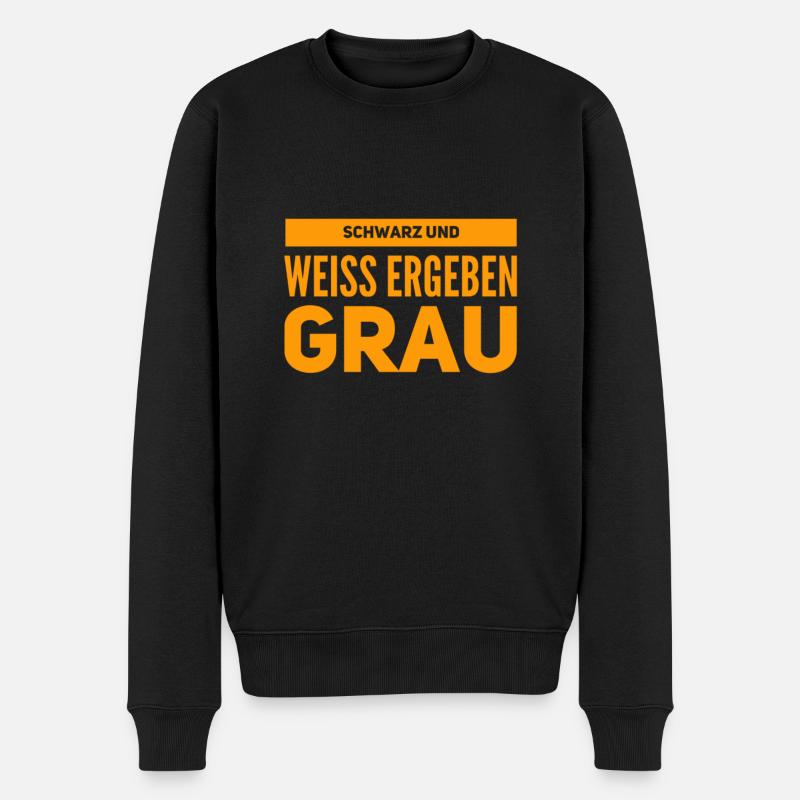 so entsteht grau - Männer Premium Bio Pullover - Schwarz
