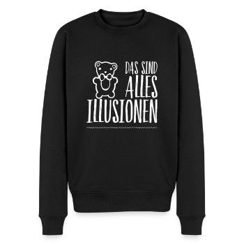 das sind Lügen - Männer Premium Bio Pullover - Schwarz - Vorne - Nico (187cm)