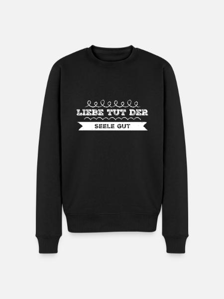 love is healing - Men's Premium Organic Jumper - black