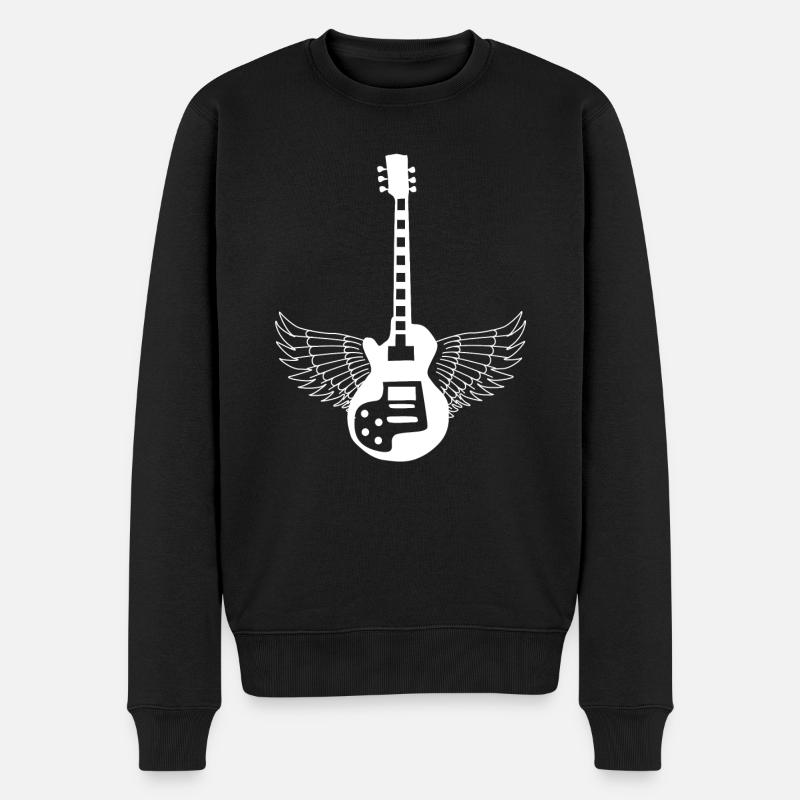 guitare - Pull Premium bio Homme - noir
