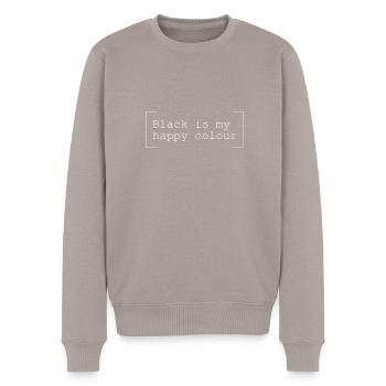 Black is my happy colour - Pull Premium bio Homme - taupe - Devant - Nico (187cm)