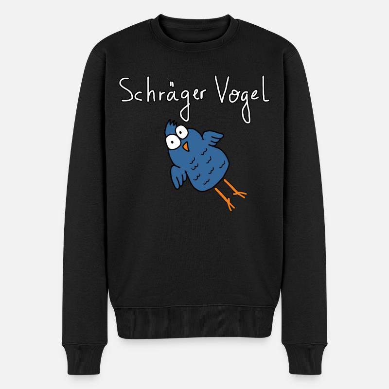 Schräger Vogel - Männer Premium Bio Pullover - Schwarz