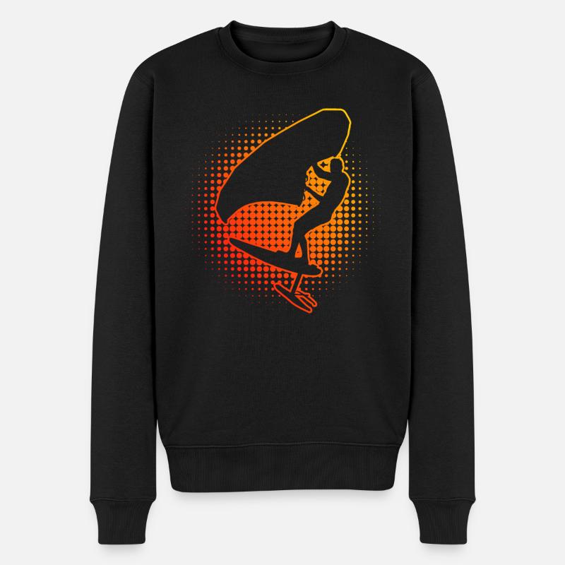 Herren wingsurfen hydrofoil foilwing wingsurf - Männer Premium Bio Pullover - Schwarz