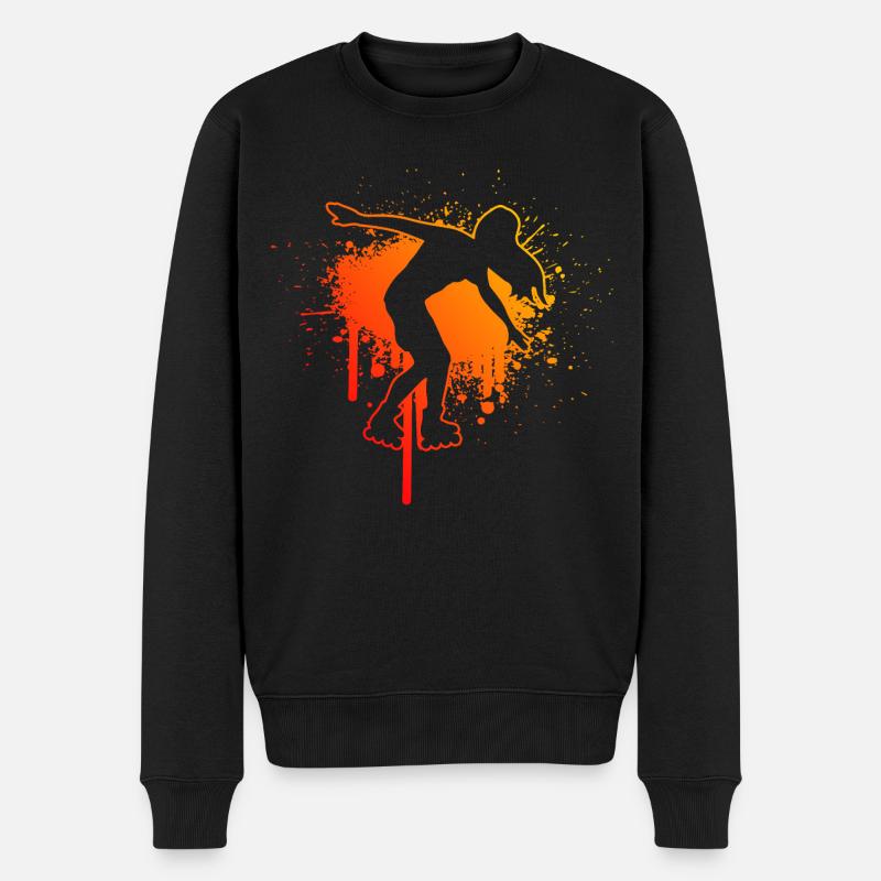 Roller Skates Rollschuhlaufen Rollerskate - Männer Premium Bio Pullover - Schwarz