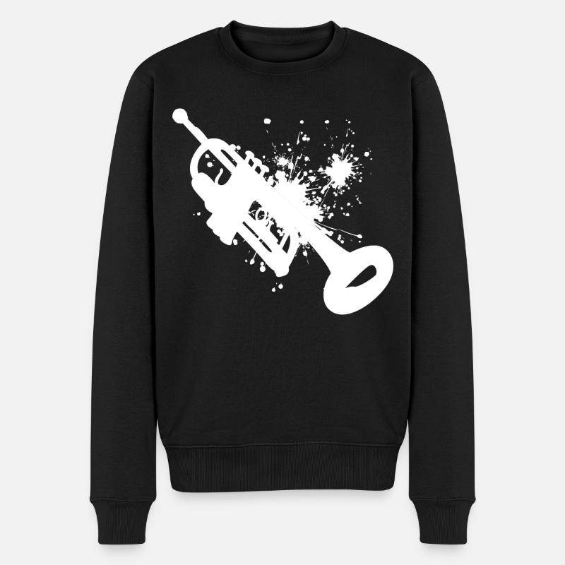 Trompete Trompeten Spieler Trompeter Trompetenspie - Männer Premium Bio Pullover - Schwarz