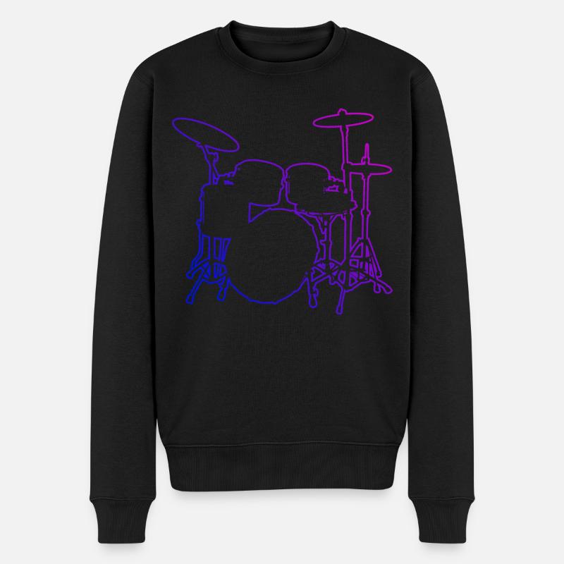 Batterie Batteur Femmes Batteur - Pull Premium bio Homme - noir