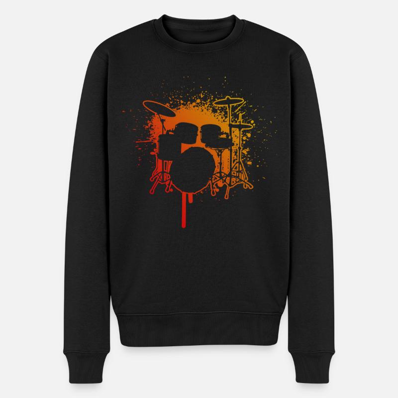 Percussionniste Hommes Batteur Batteur - Pull Premium bio Homme - noir
