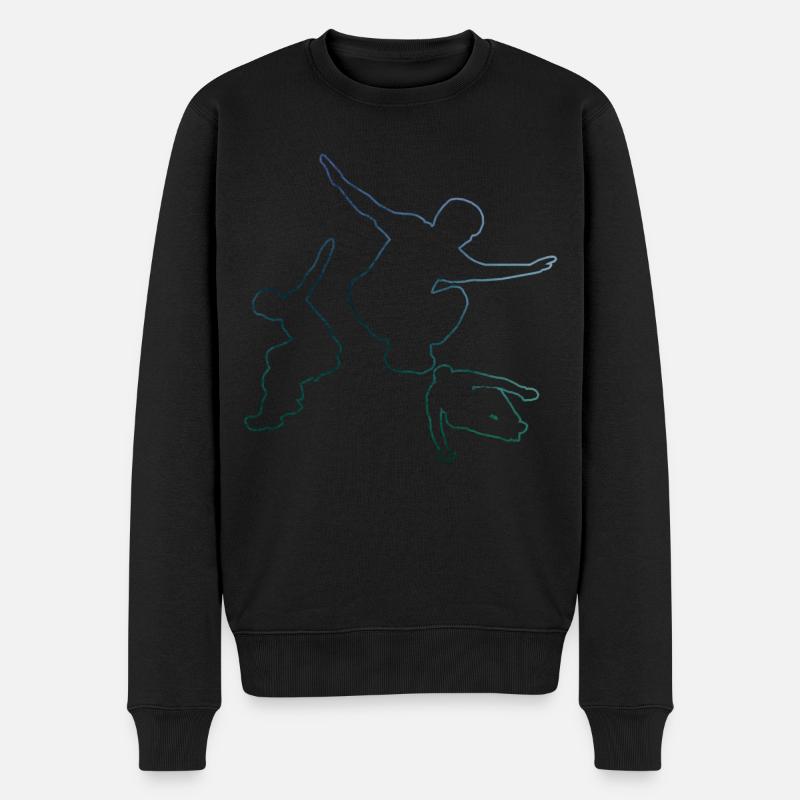 Damen Parkour Free Runner Free Running Parcours - Männer Premium Bio Pullover - Schwarz