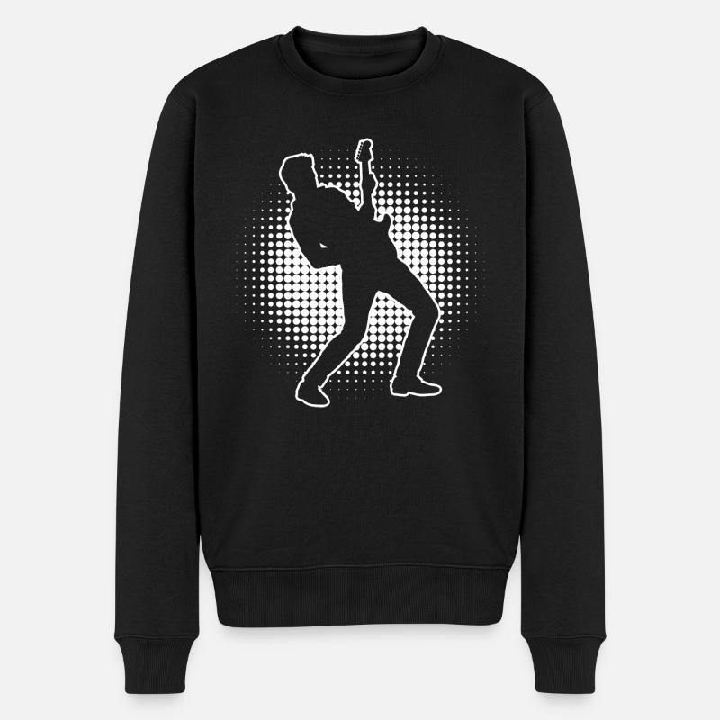 akustische gitarre classical guitar electronic gui - Männer Premium Bio Pullover - Schwarz