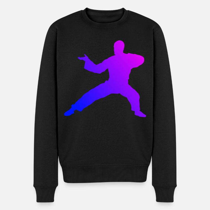 Damen Kungfu Wushu Kampfsport Herren Kung Fu - Männer Premium Bio Pullover - Schwarz